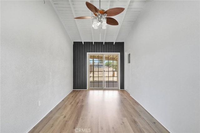 21815 Jelan Ave, Apple Valley, CA 92307 - unfurnished room with a ceiling fan, wood finished floors, and beam ceiling