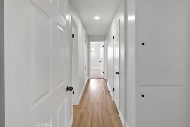 21815 Jelan Ave, Apple Valley, CA 92307 - hall with light wood-type flooring and recessed lighting
