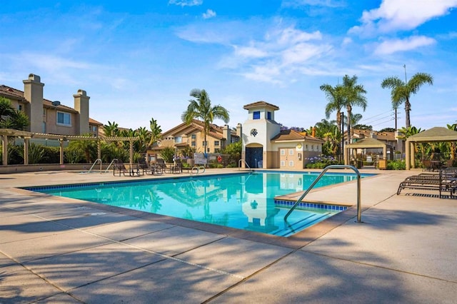 4625 Los Alamos Way Unit C, Oceanside, CA 92057 - community pool with a residential view, a gazebo, and a patio area