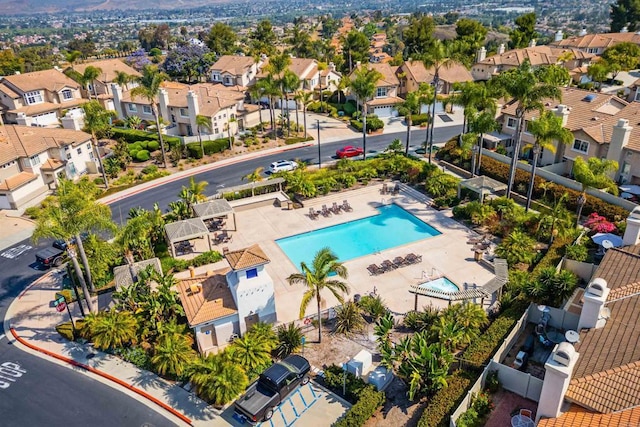 4625 Los Alamos Way Unit C, Oceanside, CA 92057 - aerial perspective of suburban area with a pool area