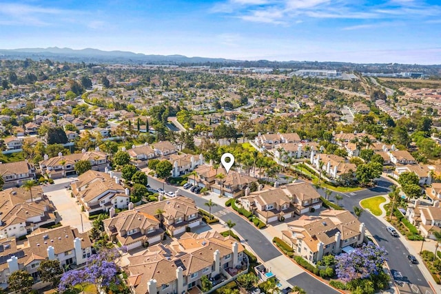 4625 Los Alamos Way Unit C, Oceanside, CA 92057 - aerial view of property and surrounding area with a mountain backdrop and nearby suburban area