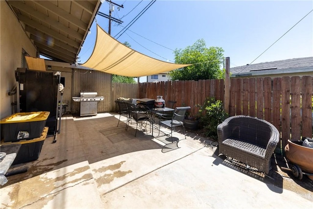 5082 La Madera Ave, El Monte, CA 91732 - fenced backyard with area for grilling, outdoor dining area, and a patio area