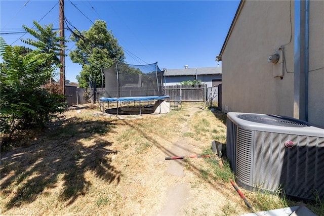 5082 La Madera Ave, El Monte, CA 91732 - fenced backyard with a trampoline