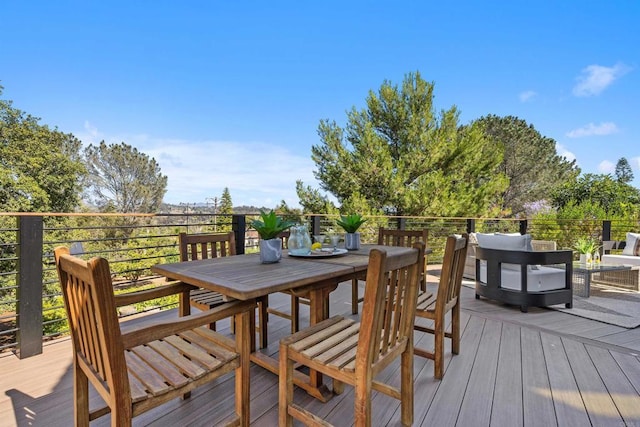 602 Sereno View Rd, Encinitas, CA 92024 - wooden terrace featuring outdoor dining area