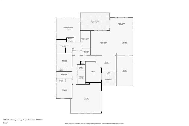 14217 Pemberley Passage Ave, Bakersfield, CA 93311 - view of room layout
