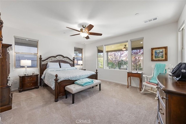 14217 Pemberley Passage Ave, Bakersfield, CA 93311 - bedroom featuring light colored carpet and a ceiling fan