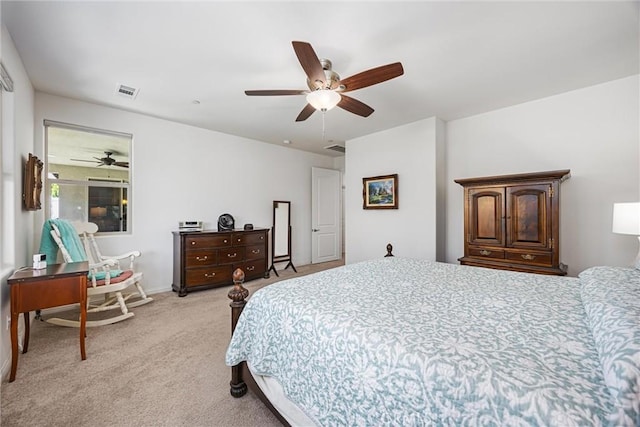 14217 Pemberley Passage Ave, Bakersfield, CA 93311 - bedroom with light carpet and ceiling fan