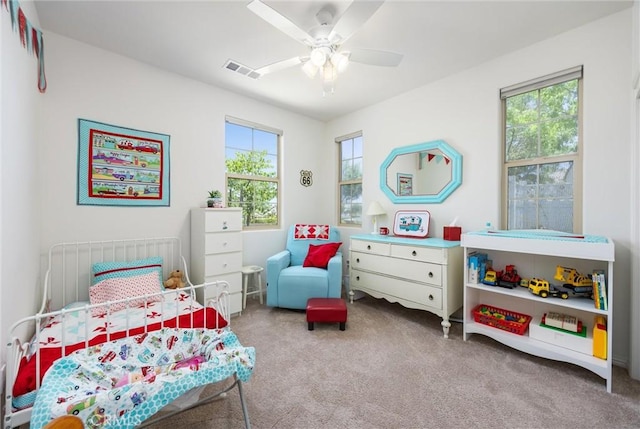 14217 Pemberley Passage Ave, Bakersfield, CA 93311 - carpeted bedroom featuring a ceiling fan