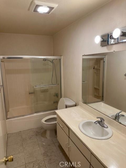 23675 Park Capri Unit 24, Calabasas, CA 91302 - full bath with vanity, combined bath / shower with glass door, and tile patterned flooring