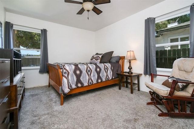 19536 Kittridge St, Reseda, CA 91335 - carpeted bedroom with multiple windows and ceiling fan