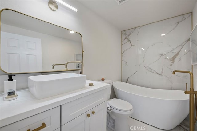8396 Goldsport Cir, Huntington Beach, CA 92646 - full bathroom featuring vanity and a soaking tub
