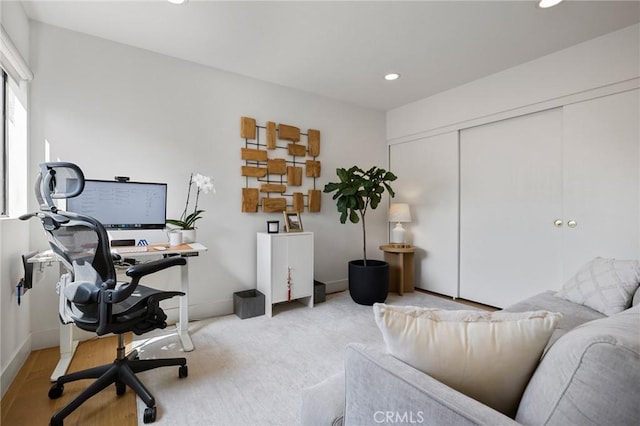 8396 Goldsport Cir, Huntington Beach, CA 92646 - office area featuring recessed lighting and carpet floors