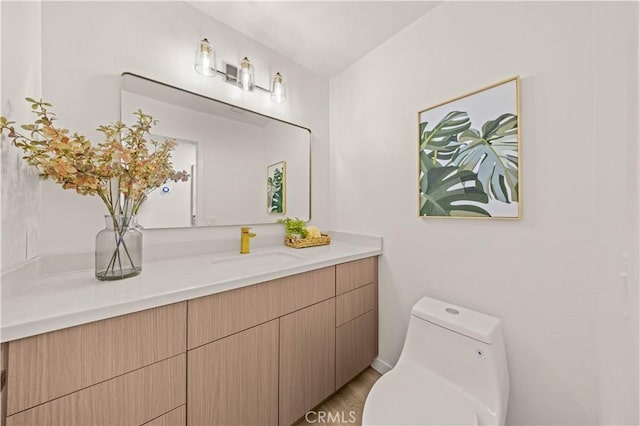 4700 Emerald Ave, La Verne, CA 91750 - half bathroom with vanity and toilet