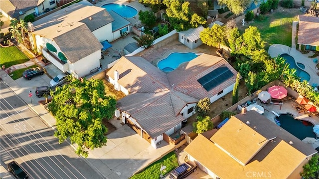 4700 Emerald Ave, La Verne, CA 91750 - aerial view of residential area featuring a pool