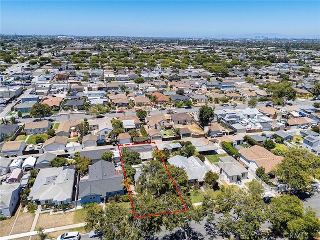 17229 Ardath Ave, Torrance, CA 90504 - aerial perspective of suburban area featuring property parcel outlined