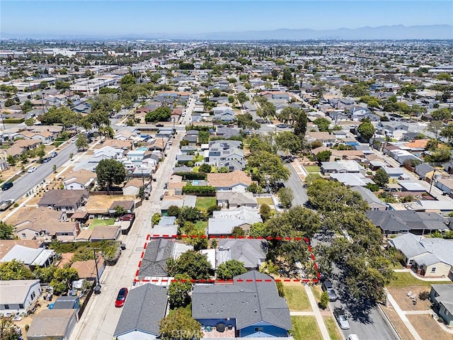 17229 Ardath Ave, Torrance, CA 90504 - aerial view of residential area featuring mountains and property boundaries highlighted