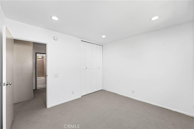 7135 Coldwater Canyon Ave Unit 16, North Hollywood, CA 91605 - unfurnished bedroom with carpet floors, recessed lighting, and a closet
