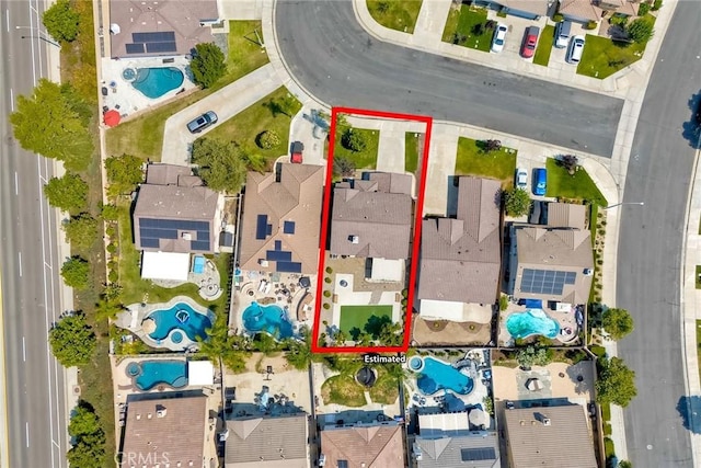 32839 Tiempo Cir, Temecula, CA 92592 - aerial view of residential area featuring property parcel outlined