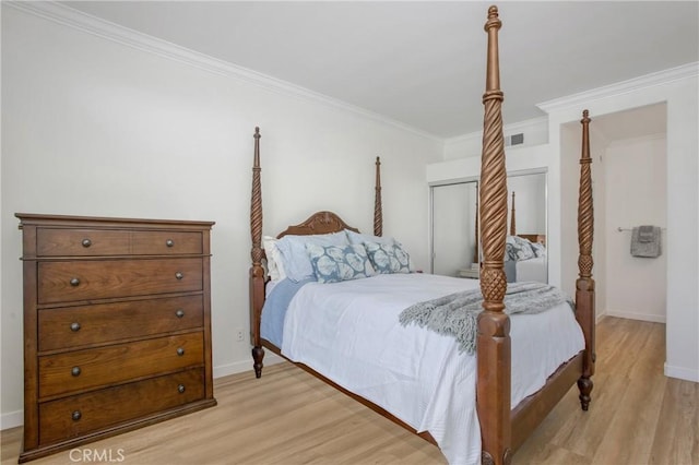75 Shorebreaker Dr, Laguna Niguel, CA 92677 - bedroom featuring light wood-style flooring and ornamental molding