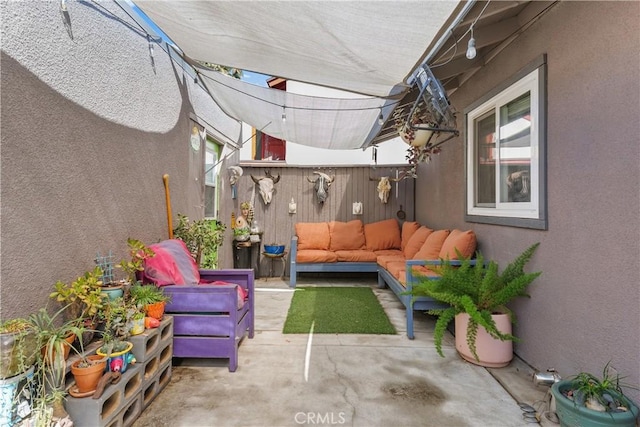 5080 Pearblossom, Riverside, CA 92507 - view of patio featuring an outdoor hangout area