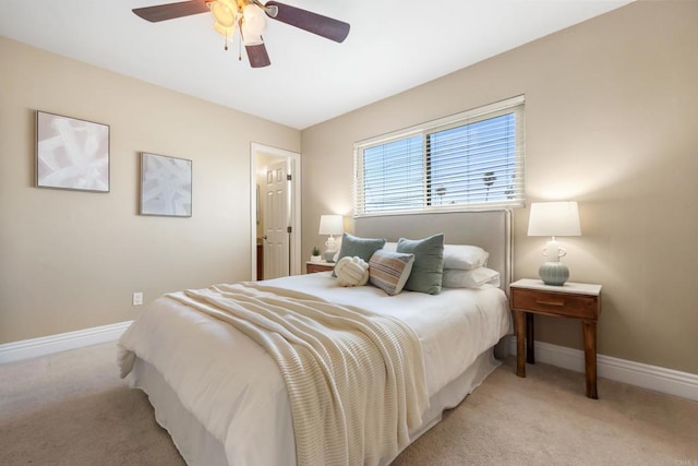 1361 Felspar St Unit 7, San Diego, CA 92109 - bedroom with light carpet and ceiling fan