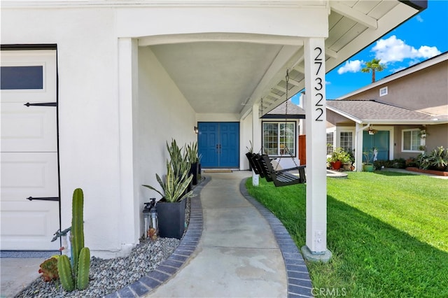27322 Eastridge Dr, Lake Forest, CA 92630 - entrance to property with a yard and stucco siding