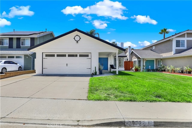 27322 Eastridge Dr, Lake Forest, CA 92630 - view of front of house with an attached garage, concrete driveway, and a front yard