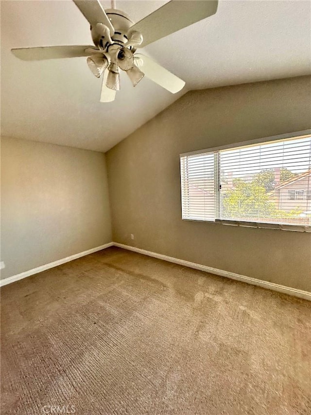 13067 Winterpark Way, Riverside, CA 92503 - unfurnished room with carpet floors, lofted ceiling, and ceiling fan