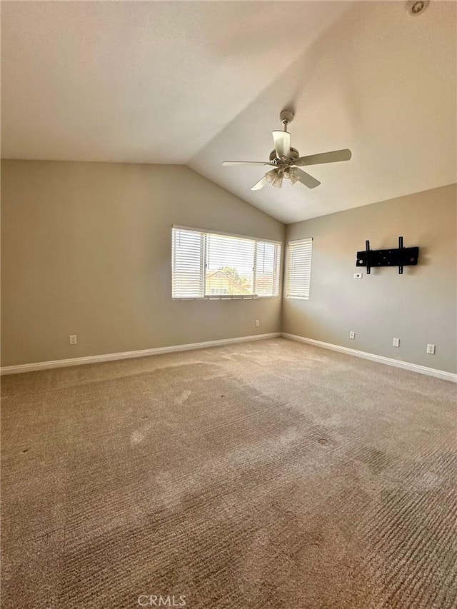 13067 Winterpark Way, Riverside, CA 92503 - carpeted empty room with vaulted ceiling and ceiling fan
