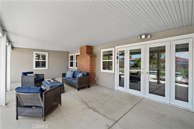 9662 Crosby Ave, Garden Grove, CA 92844 - view of patio with french doors and an outdoor hangout area
