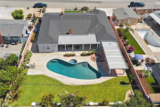 9662 Crosby Ave, Garden Grove, CA 92844 - view of swimming pool featuring a patio area and a pool with connected hot tub