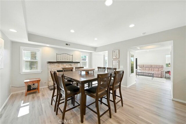 1440 Amanda Pl, Upland, CA 91784 - dining space with light wood-style flooring and recessed lighting