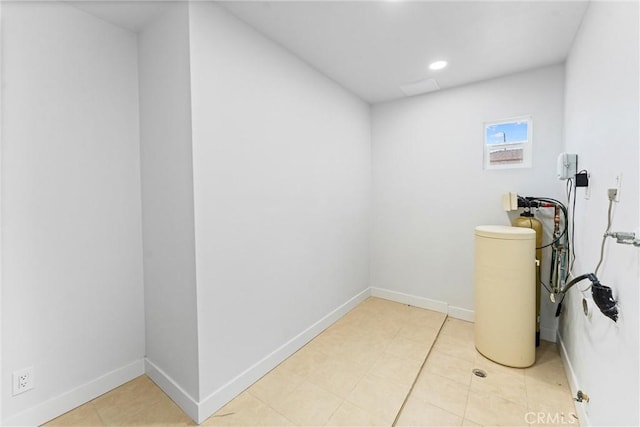4802 Brookway Ave, Yorba Linda, CA 92886 - interior space featuring hookup for a washing machine, light tile patterned floors, and recessed lighting