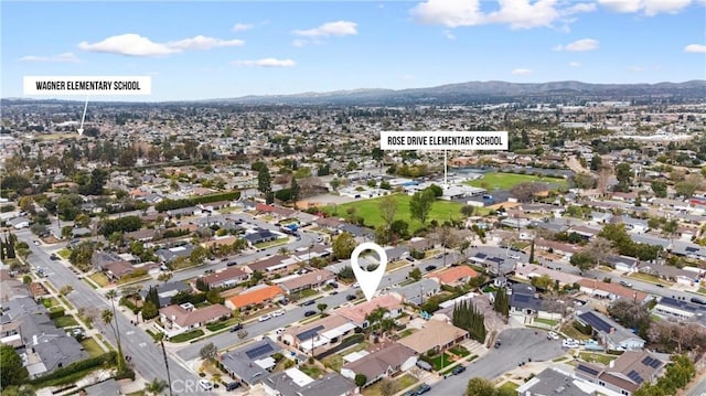 4802 Brookway Ave, Yorba Linda, CA 92886 - aerial overview of property's location featuring a mountainous background