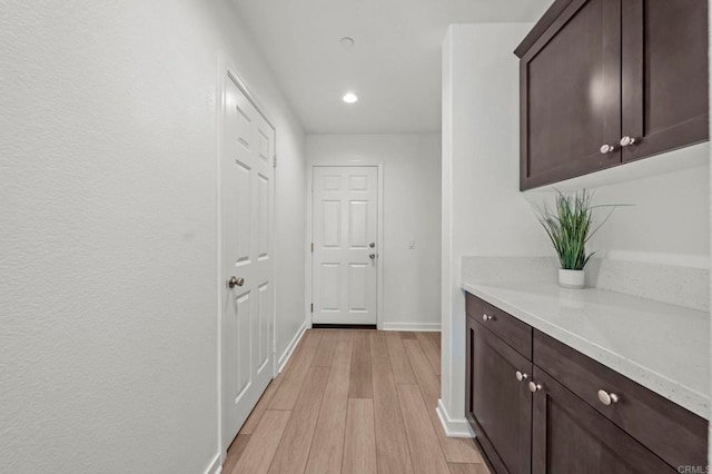 28339 Levi Way, Menifee, CA 92585 - hallway featuring light wood-type flooring and recessed lighting