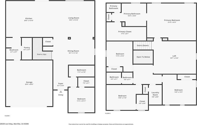 28339 Levi Way, Menifee, CA 92585 - view of floor plan / room layout