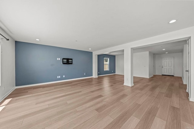 28339 Levi Way, Menifee, CA 92585 - unfurnished living room featuring light wood-style floors and recessed lighting
