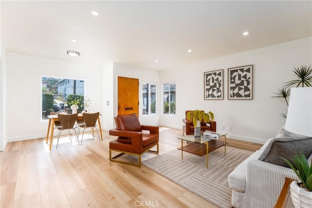 2283 Gaviota Ave, Signal Hill, CA 90755 - living room with light wood-type flooring and recessed lighting