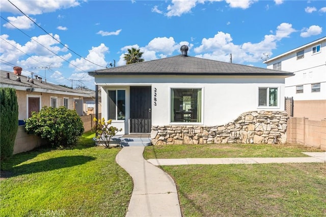 2283 Gaviota Ave, Signal Hill, CA 90755 - bungalow with stone siding, stucco siding, and roof with shingles