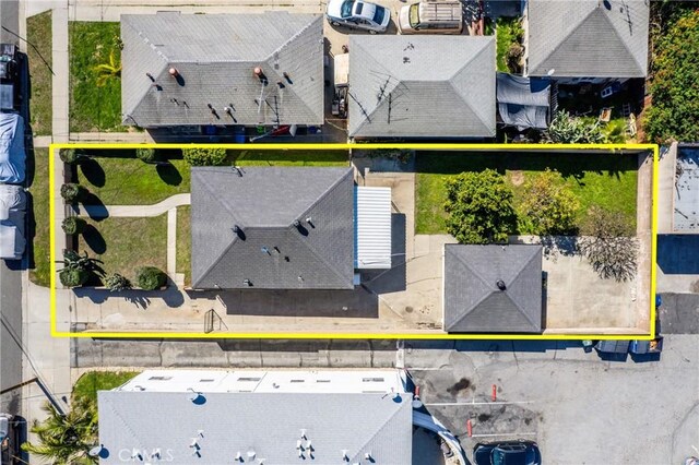 2283 Gaviota Ave, Signal Hill, CA 90755 - aerial view of residential area with property parcel outlined