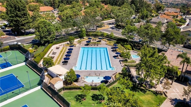 19081 Wildwood Cir, Lake Forest, CA 92679 - drone / aerial view of a pool area