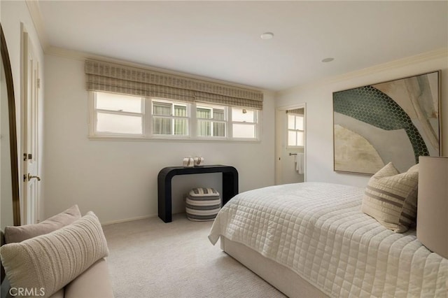816 Via Lido Nord, Newport Beach, CA 92663 - bedroom featuring ornamental molding and carpet floors