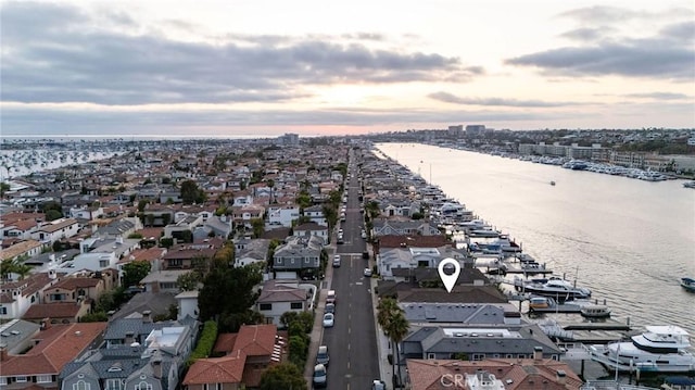 816 Via Lido Nord, Newport Beach, CA 92663 - aerial perspective of suburban area with a large body of water