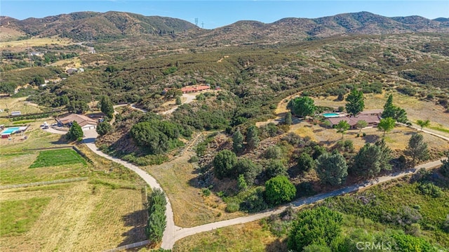 14320 Kiptree Dr, Lake Hughes, CA 93532 - aerial overview of property's location featuring a mountainous background