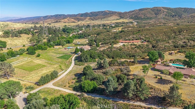 14320 Kiptree Dr, Lake Hughes, CA 93532 - aerial view of property's location featuring mountains