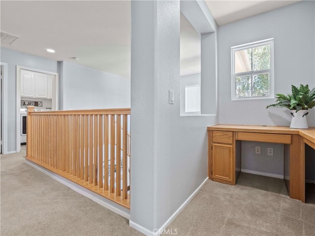 28323 Roman Ct, Saugus, CA 91350 - home office featuring light carpet and recessed lighting