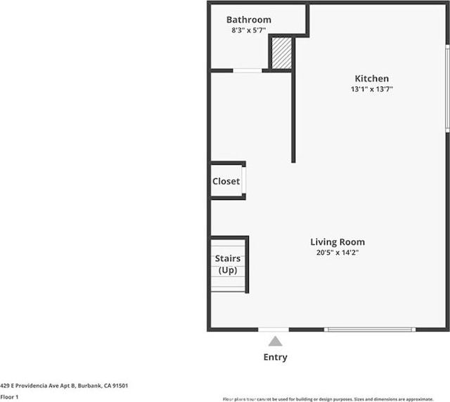 429 E Providencia Ave Unit B, Burbank, CA 91501 - view of property floor plan