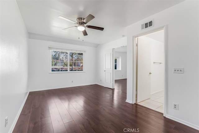 6304 Tamarind St, Oak Park, CA 91377 - empty room featuring a ceiling fan and wood finished floors