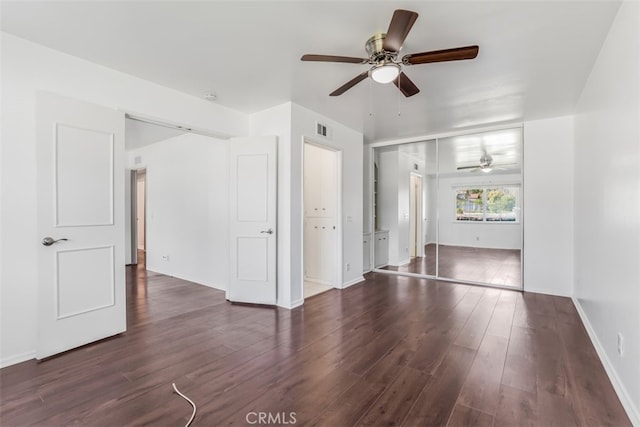 6304 Tamarind St, Oak Park, CA 91377 - unfurnished living room with ceiling fan and wood finished floors
