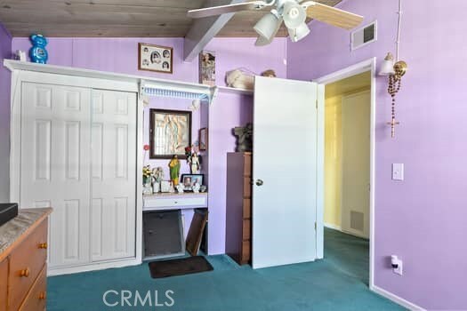 17059 E Groverdale St, Covina, CA 91722 - unfurnished bedroom featuring carpet and a ceiling fan